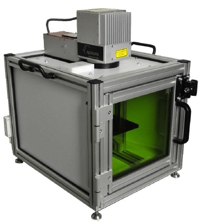 激光打標(biāo)系統(tǒng)使用的電動聚焦可調(diào)鏡頭 EL-10-42-OF，以及用于快速 Z 軸聚焦的模擬控制器EL-E-OF-A